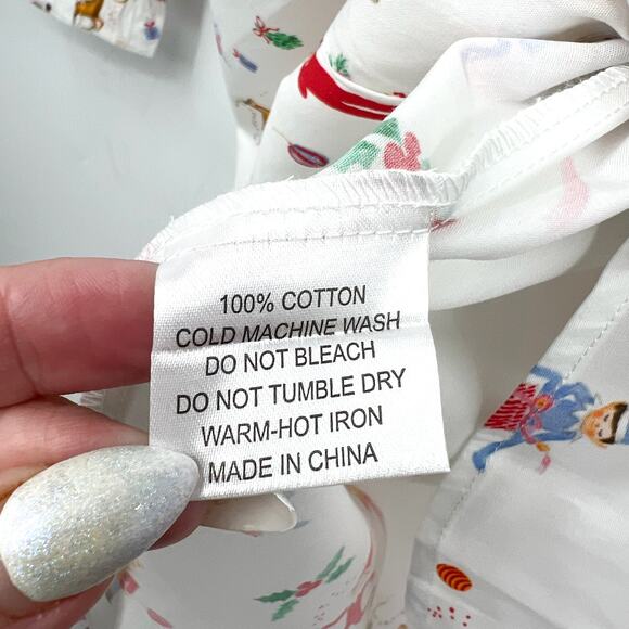 SANT AND ABEL X KATHY HILTON Christmas Magic Print Nightshirt XL White Multi NWT - Picture 9 of 9